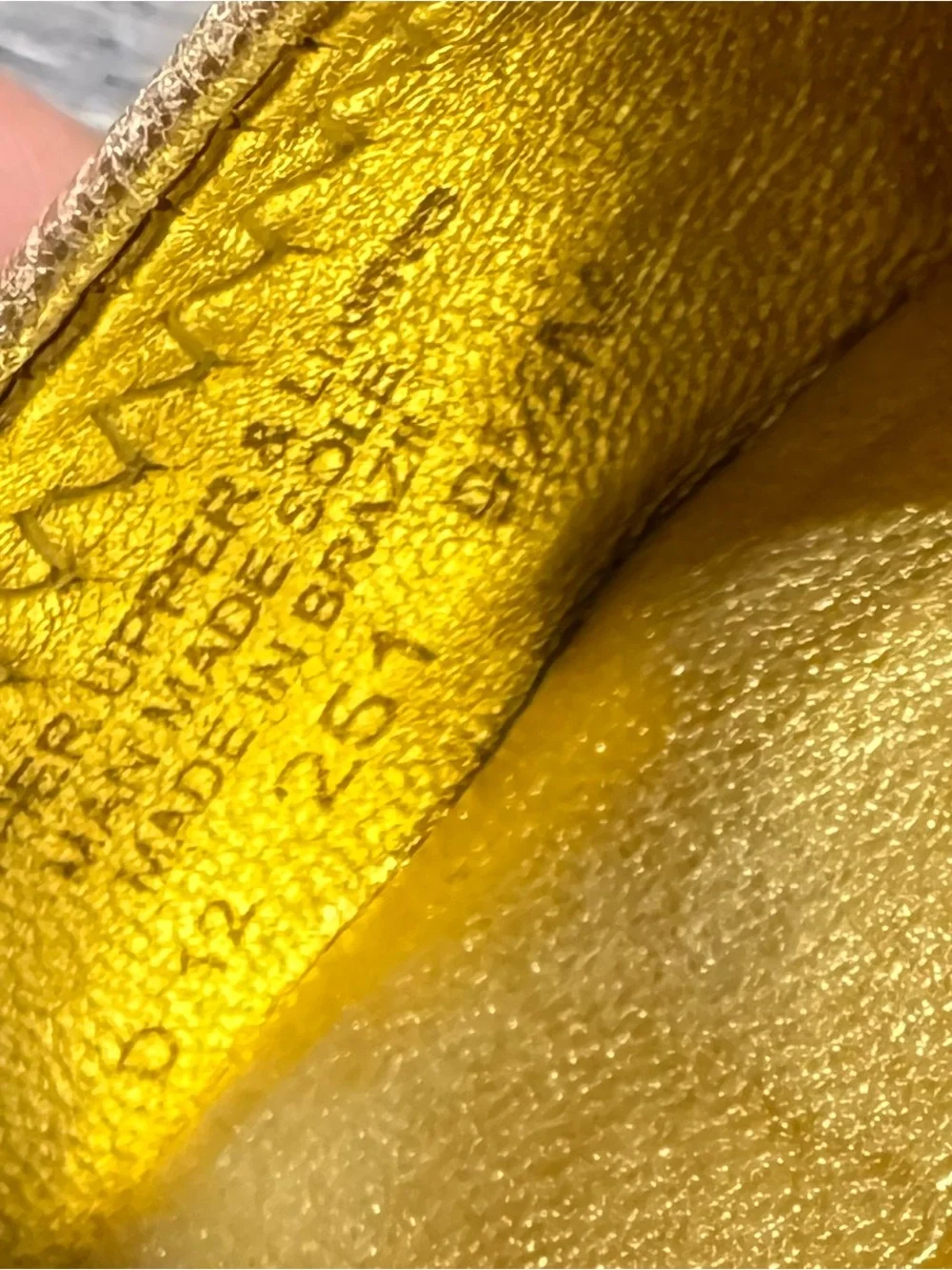 Tory Burch Reva Metallic Gold Logo Ballet Flats size 9.5 EUC